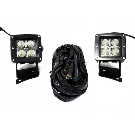 Jeep Jk 2X12W Cree Square Cube Light Kit W/ L10 Jeep Jk Bracket